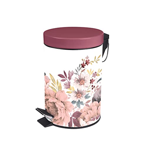 Douceur d'Intérieur, Jayana Pedal Bin 3 L Printed Metal