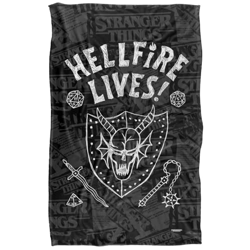 Stranger Things Hellfire Lives Graduation Inverted Silky Touch Super Soft Throw Blanket 91 X 147 Cm