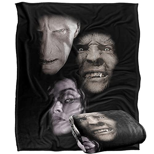HARRY POTTER Villian Heads Officially Licensed Silky Touch Super Soft Throw Blanket 152 x 127 cm