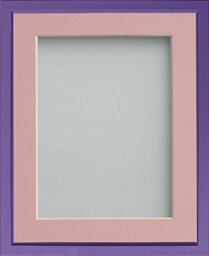 Frame Company Drayton Range 14X11-Inch Purple Picture Photo Frame with Pink Mount For Image Size 13X9-Inch