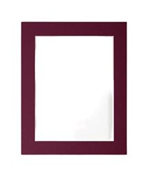 Frame Company Watson Beech Picture Photo Frame fitted with Perspex, 20x16 inch with Plum Mount for image size 15x10 inch
