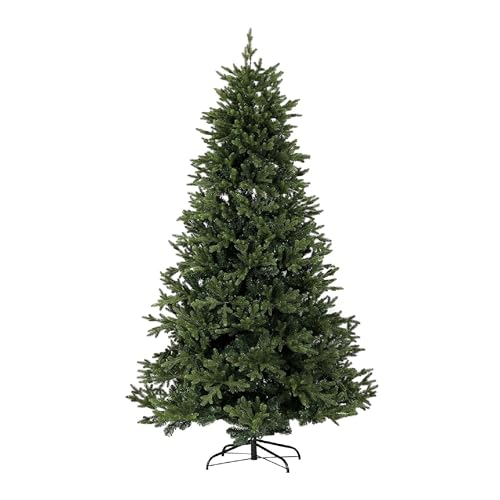 Relaxdays artificial Christmas tree, 240 cm, Nordmann fir, with stand, PVC tips, lifelike green tree