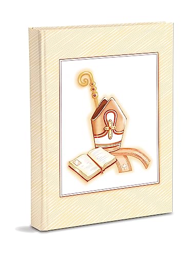 Confirmation Photo Album 23 x 30 cm 60 White Pages in Thick and Durable Cardboard Intervaled with Pergamin, White and Beige
