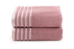Foutastic Luxury 2 Piece Towel Set Pink 50 x 90 cm - 100% Microfibre 450gsm - Machine Washable at 40°C, Soft and Absorbent