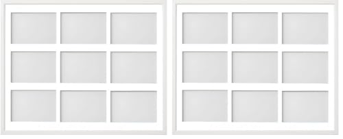 Frame Company Drayton Multi Aperture Photo Frame, White, 20x16 for 6x4 inch (x9) (Pack of 2)