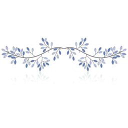 Hotop 2 Pieces Metal Tree Leaf Wall Decor Vine Olive Branch Leaf Wall Art Wrought Iron Scroll Sculptures Above the Bed, Living Room, Outdoor Decoration (Teal,Classic Style)