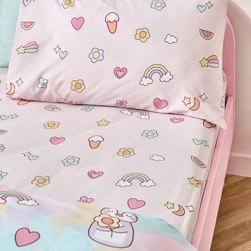 Catherine Lansfield Kids Forever Together Junior Fitted Sheet Pastel