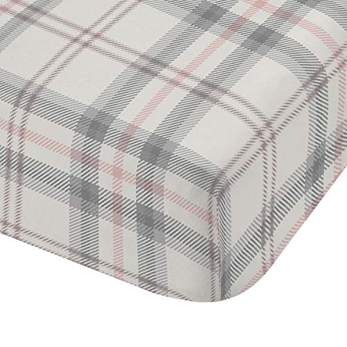 Catherine Lansfield Kelso Pink Fitted Sheet and Pillowcase White 160x200+50x80(2)