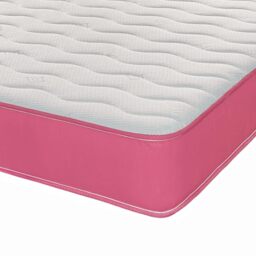 eXtreme comfort ltd Cooltouch Colours Pink Double Mattress - 135x190cm, 18cm deep. Memory Foam and Coil Spring Hybrid, Plush Comfort, UK Made Mattress in a Box