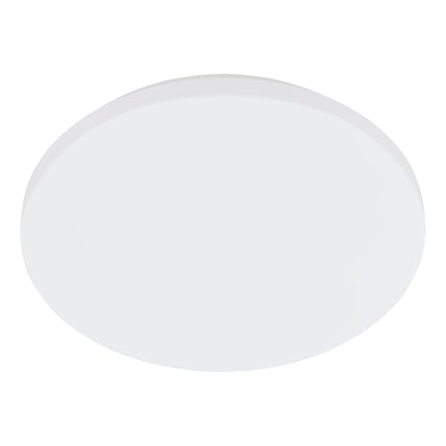 Eglo LED Ceiling Light Frania, Bathroom lamp, wall Fixture in White Steel and Plastic, lamp for Vanity Kitchen, Neutral White, IP44, Ø 33 cm