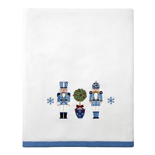 Avanti Linens - Bath Towel, Soft & Absorbent Cotton, Holiday Home Decor (Nutcracker Trellis Collection)
