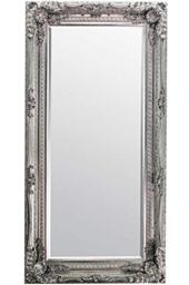 Louis Xtra-Large Full Length Shabby Chic Vintage Leaner Mirror In Silver or White 35in x 71in, 175x90