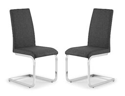 Julian Bowen Roma Dining Chairs, Set of 2, Grey - H100 x W44 x D54cm