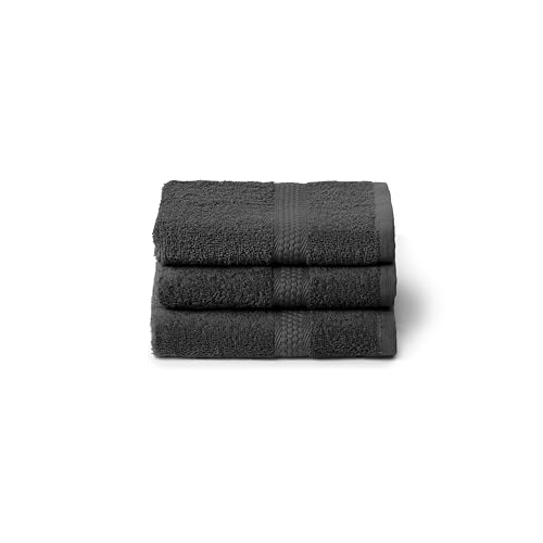 Caleffi 3X Small Bath Towel Set, 40 x 60 cm, 100% Soft and Absorbent Cotton for Bathroom, Face and Daily Use, Bidet Towels, Wash-resistant Guest Towel