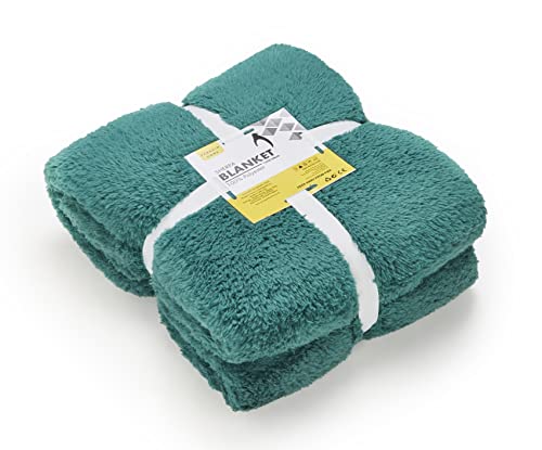 Penguin Home Solid Sherpa Blanket Microfiber Throw for All Season