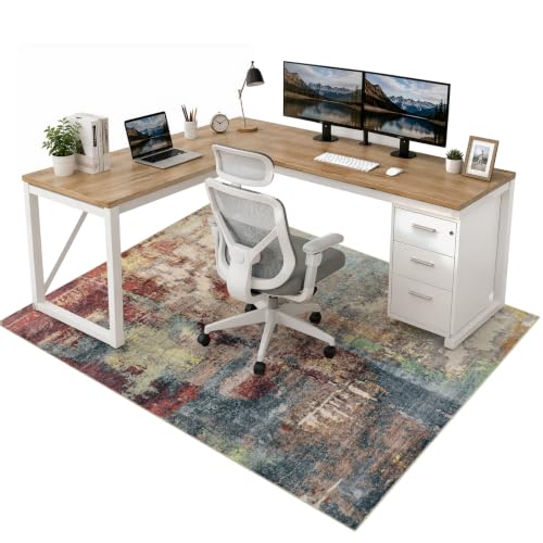 "Anidaroel Office Chair Mat for Hardwood Floor, 48""x60"" Under Desk Chair Rug for Rolling Chair, Anti-Slip Computer Chair Mat, Low Pile Carpets Floor Rug for Home Office Gaming Room"