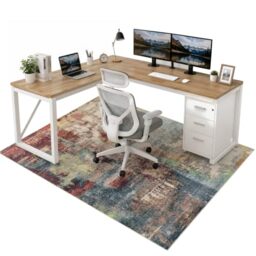 "Anidaroel Office Chair Mat for Hardwood Floor, 48""x60"" Under Desk Chair Rug for Rolling Chair, Anti-Slip Computer Chair Mat, Low Pile Carpets Floor Rug for Home Office Gaming Room"