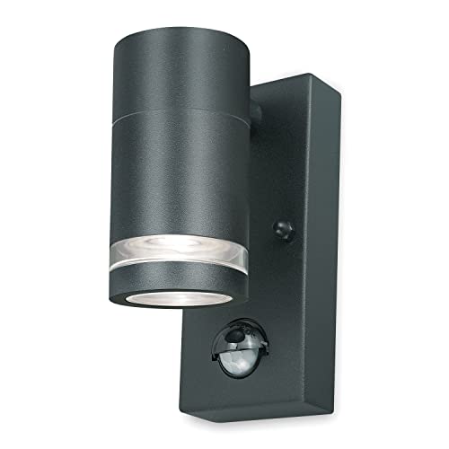 4lite Marinus Outdoor Down Wall Light (Anthracite) Rust Free IP54 Rated Motion Sensor Exterior Wall Lamp - 4L2/3004-4Yr Guarantee