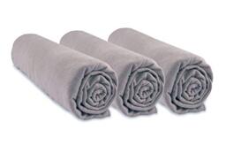 Set of 3 Fitted Sheets 70 x 160 cm for Baby Cot Cot 70 x 160 cm - 100% Organic Cotton - Hazelnut - Stretchy & Breathable - Healthy Sleep - Brand Easy Dort - GOTS Oeko-Tex Certified - Made in Europe