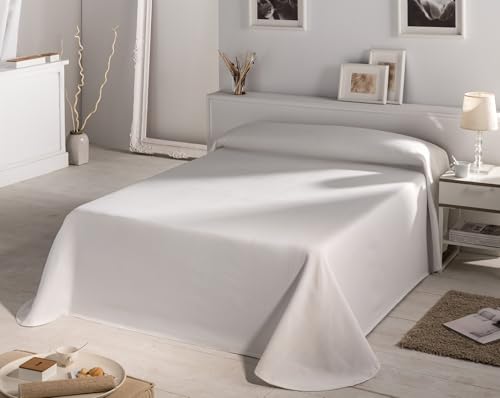 Estoralis Stitches - Modern Design Summer Quilt - High Strength Jacquard Fabric - White - for Bed 90 cm (190 x 270 cm Width x Height) - Bed Cover for All Seasons