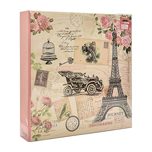 Arpan Extra-Large 3-Ring Binder Self Adhesive Photo Album 20/Sheets 40/Sides (Eiffel)