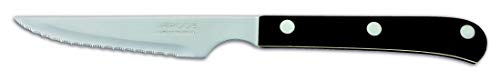 Arcos Table Knives - Box 12 Pieces Steak Knife Table Knife - Blade Nitrum Stainless Steel 115 mm (4.53 Inch) - Handle Polyoxymethylene (POM) Black Colour (12 Piece)