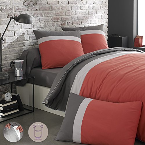 Méli-Melo 2-Tone Cotton Duvet Cover 200 x 200 cm Made in France