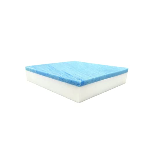 "FoamRush 6"" x 24"" x 24"" Cool Gel Memory Foam Upholstery Square Cushion Medium Firm (Chair Cushion, Square Foam Dining Chairs, Couch, Sofa, Wheelchair Seat Cushion Replacement, Foam Rubber Padding)"