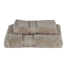 Homemania Guest Towel for Face, Hands, Bath, Cotton, Beige, 60 x 100 cm, Pack of 2