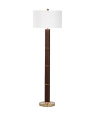 SAFAVIEH Modern Metal Floor Lamp, in Brown, 45 X 45 X 155