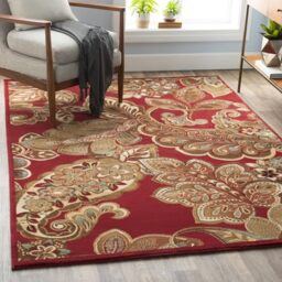 Livabliss Arosa Thory Abstract Carpet 160x230 cm, Modern Marble Design for Living Room, Dining, Lounge & Bedroom, Soft Luxurious Medium Pile, Red Brown Green Black