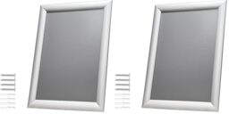 Albyco - Picture Frame A3 Easy-Click System - Photo Frame, Poster Frame, Frame A3 Format - 29.7 x 42 cm - Thickness of Frame 25 mm - Colour: Aluminium - Metal (Pack of 2)