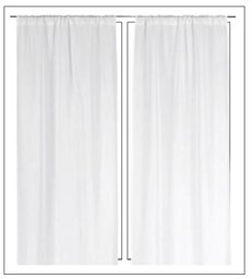 Linder Plain Polyester 90 x 220 cm Ecru