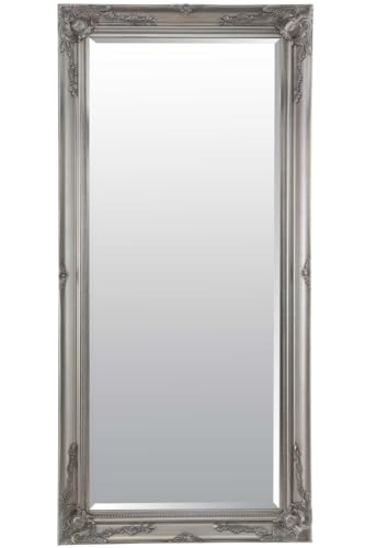 MirrorOutlet Large Full Length Leaner Classic Ornate Styled Silver Mirror 5ft7 x 2ft7 (170cm x 79cm), 170x79,LL016