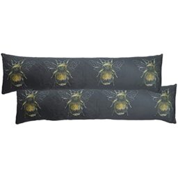 Evans Lichfield Gold Bee Draught Excluder, Dark Grey, 92 x 23 cm