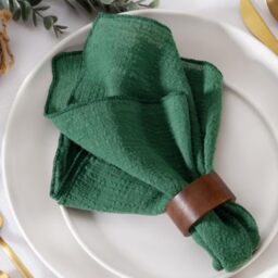 "MLMW Christmas Emerald Green Cloth Napkins Set of 6 Linen Dinner Napkins Cloth Washable 16.5""×16.5"" for Wedding Party Baby Bridal Shower Garden Party Birthday Table Decorations"