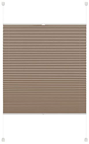 Deco Company Pleated Blind, Polyester Taupe, 65 x 130 cm