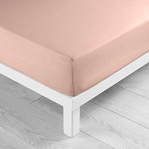 douceur d'intérieur, Fitted Sheet (180 x 200 cm) Lina Rose, 100% Cotton