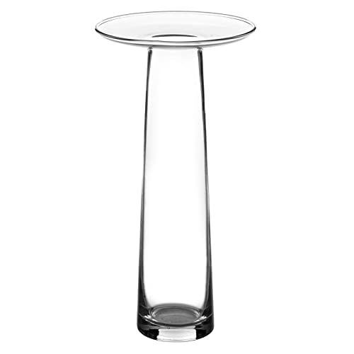 Clear Glass Flower Vase Plain Bouquet Floral Foliage Container - Magnolia 30cm