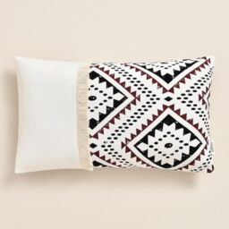 ROOM99 Soho 30 x 50 cm Decorative Cushion Cover Cushion Cover Decorative Throw Cushion Cover Decorative Aesthetic Modern Bedroom Living Room Boho Cotton with Fringes Ecru, 1 Piece