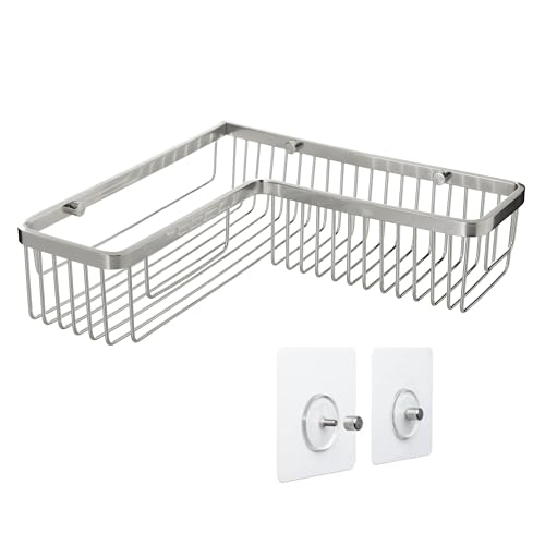TATAY Shower Caddy Aluminium Holds up to 5 kg Rectangular Shape - Shower Caddy Bathroom - Dimensions 30x8.5x30 cm - Quick Fix System - Supports 5 kg - 100% Stainless, Chrome