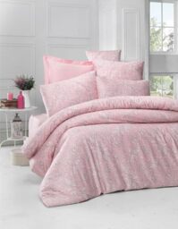 Nuit Des Rêves Luxurious Satin Single XL Quilt Cover Set, 155 x 200 cm, 100% Cotton, Powder Colour, Machine Washable at 40°C, Includes 1 Pillowcase, Elegant & Soft