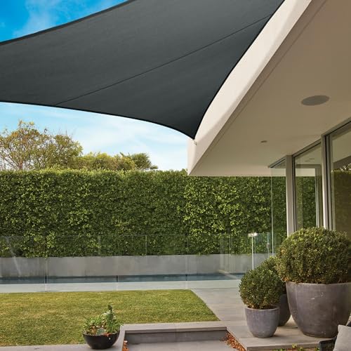 "16'5"" Premium Shade Sail Kit, Triangle - Graphite"