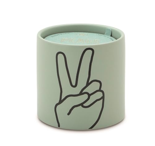 Paddywax Scented Candles in Matte Ceramic Impressions Collection Artisan Candle, 163g, Peace