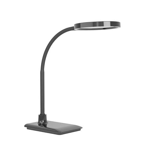 Eglo LED Desk lamp Lauro, Touch-dimmable Office Lighting, Table Light Fitting for Reading, Black Plastic, Warm - Cool White, H 36 cm