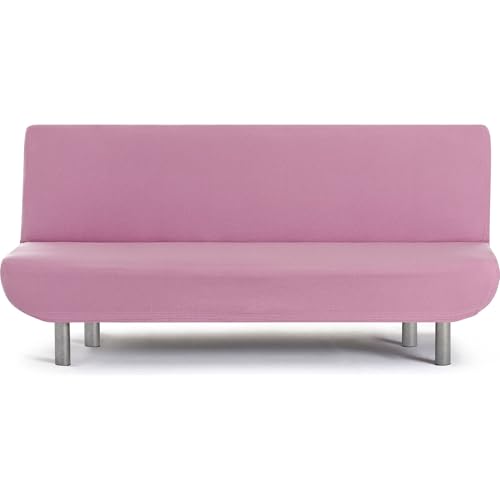 ECOMMERC3 - 3 Seater Clic-Clac Bi-Elastic Universal Sofa Cover ??? Pink Sofa Cover, Easy to Put on and Remove, Anti-Wear Protection