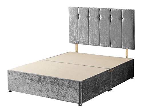 WINDSOR Divan, Fabric, Silver, Double
