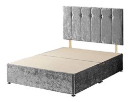 WINDSOR Divan, Fabric, Silver, Double