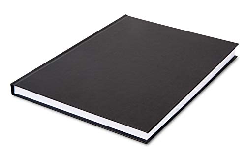 Honsell Sketchbook DIN A4 Portrait 96 Sheets 110gsm Bound Hard Cover Pure Cartridge Paper Erasable Acid and Resistant to Aging, Black White