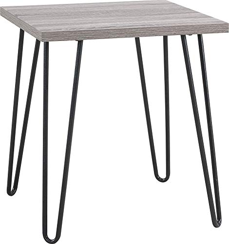 DHP Owen End & Side Table, Grey Oak Look, (H) 56 x (W) 50 x (D) 50 cm